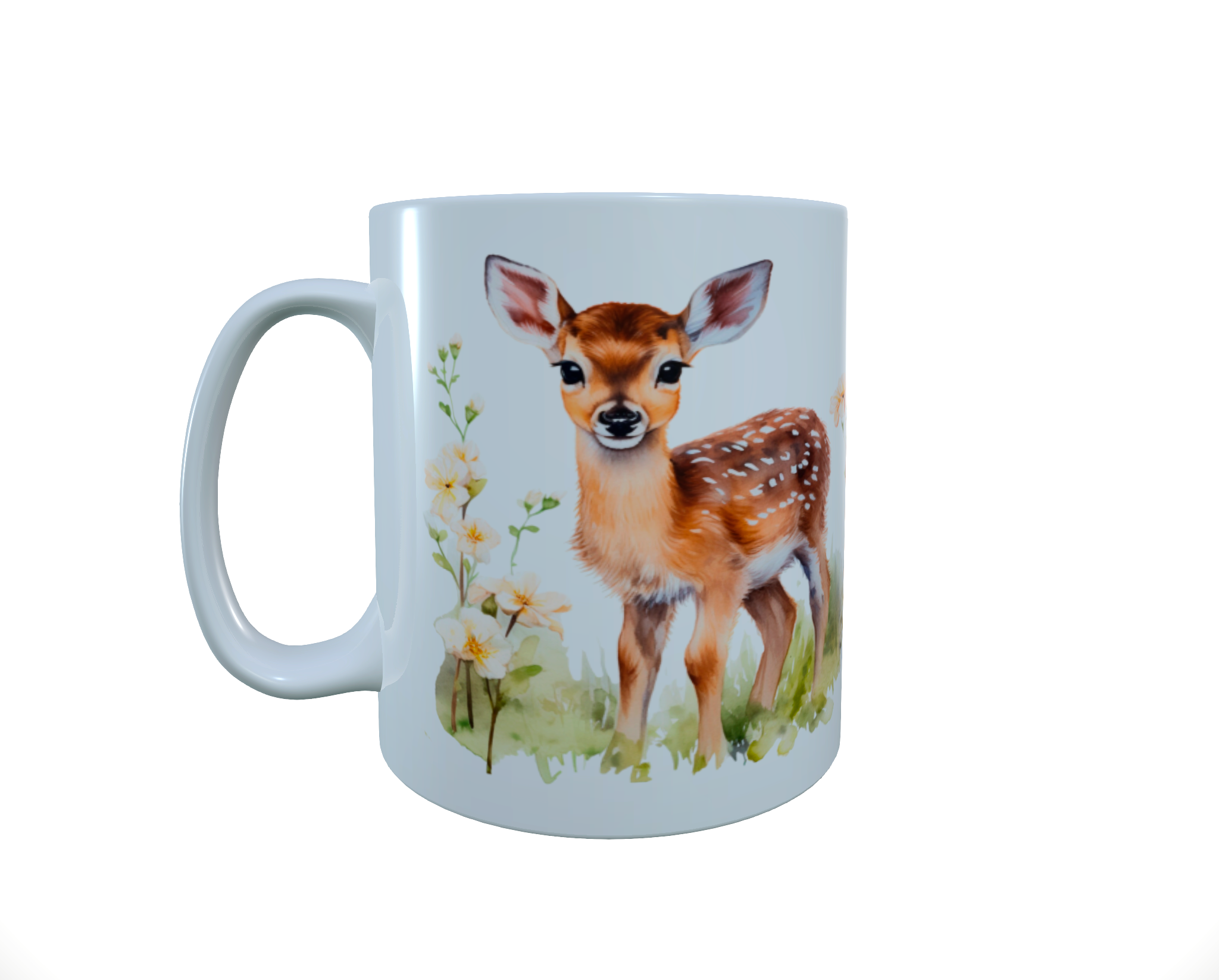 Cute Deer Ceramic Mug, Deer Coffee Mug, Deer Tea Mug